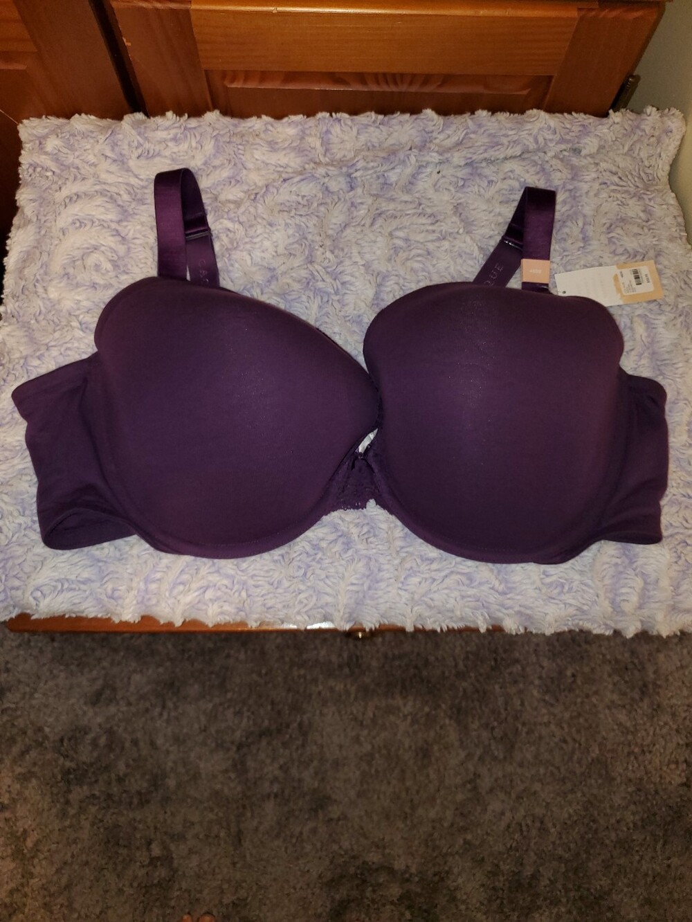 Lane Bryant Cacique Purple Boost Plunge Underwire Bra
